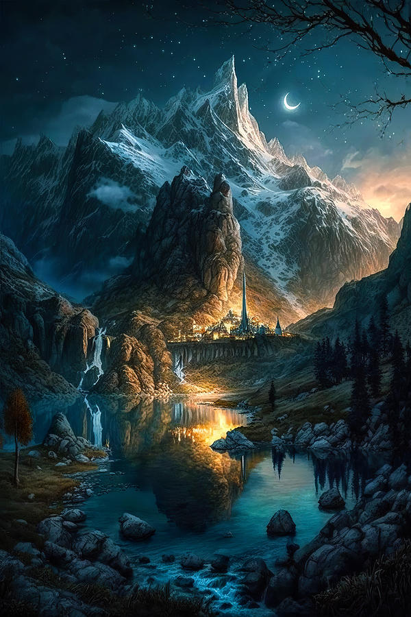 Valinor at Night Digital Art by Wes and Dotty Weber - Pixels