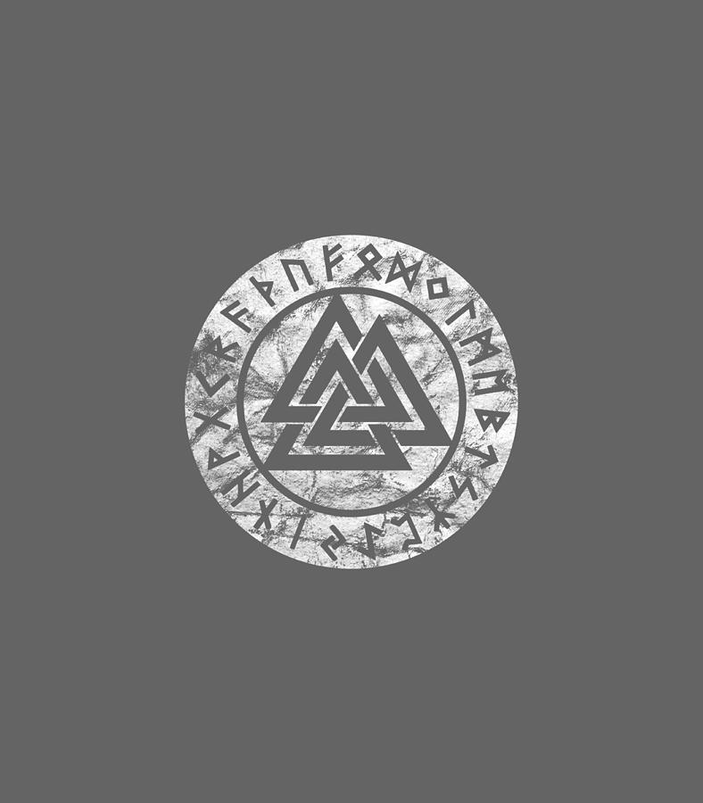 Valknut Odin Symbol Viking Pagan Norse Mythology Nordic Sign Digital 