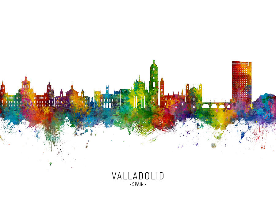 Valladolid Spain Skyline #20 Digital Art by Michael Tompsett