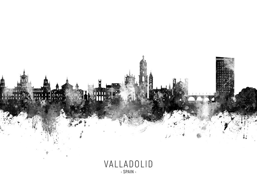 Valladolid Spain Skyline #21 Digital Art by Michael Tompsett