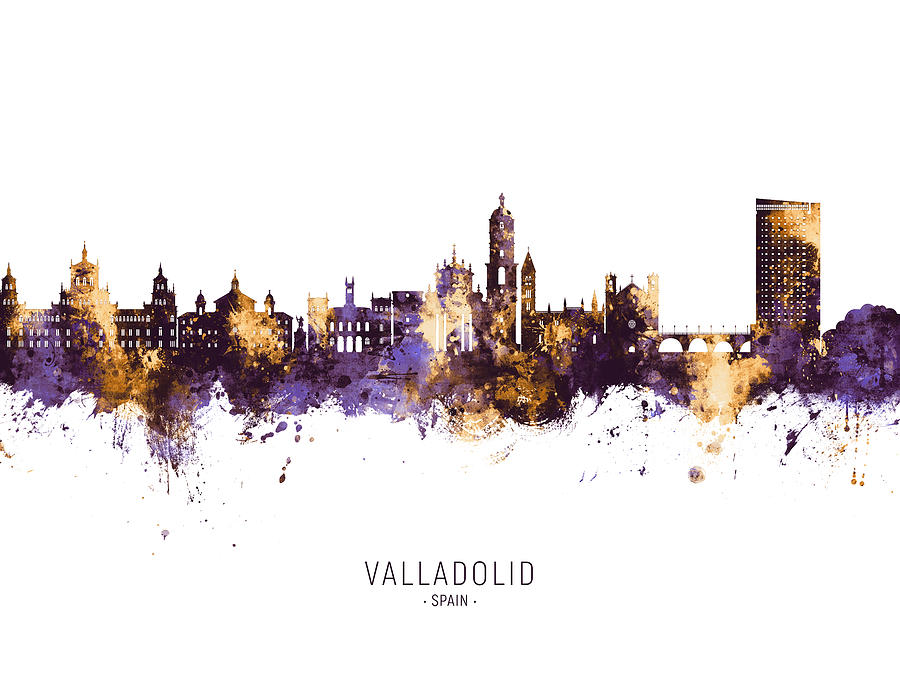 Valladolid Spain Skyline #22 Digital Art by Michael Tompsett