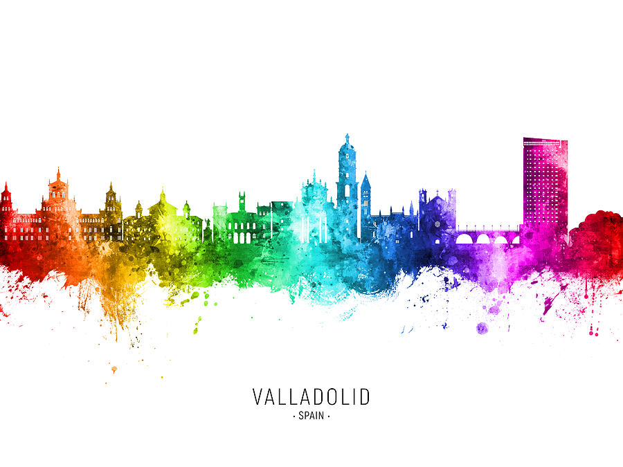 Valladolid Spain Skyline #24 Digital Art by Michael Tompsett