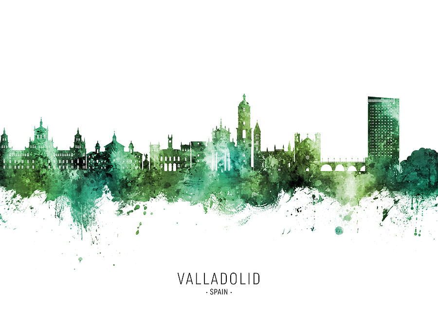 Valladolid Spain Skyline #27 Digital Art by Michael Tompsett