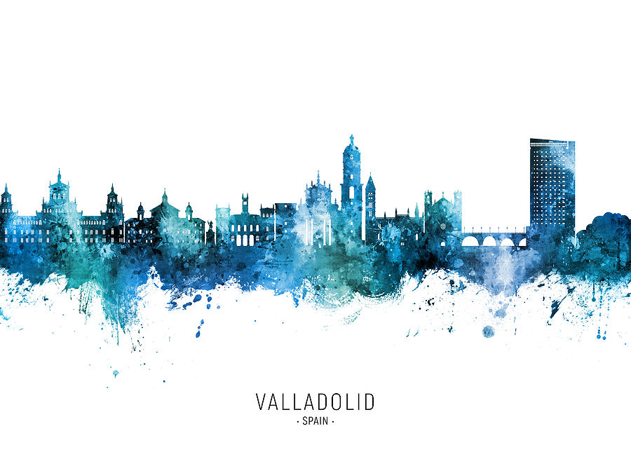 Valladolid Spain Skyline #29 Digital Art by Michael Tompsett