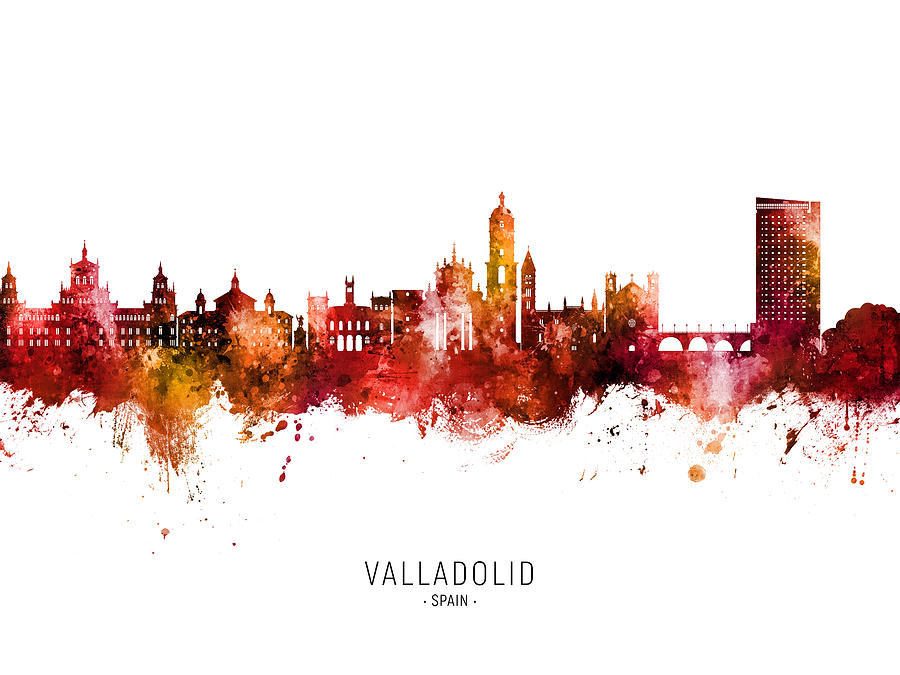 Valladolid Spain Skyline #30 Digital Art by Michael Tompsett