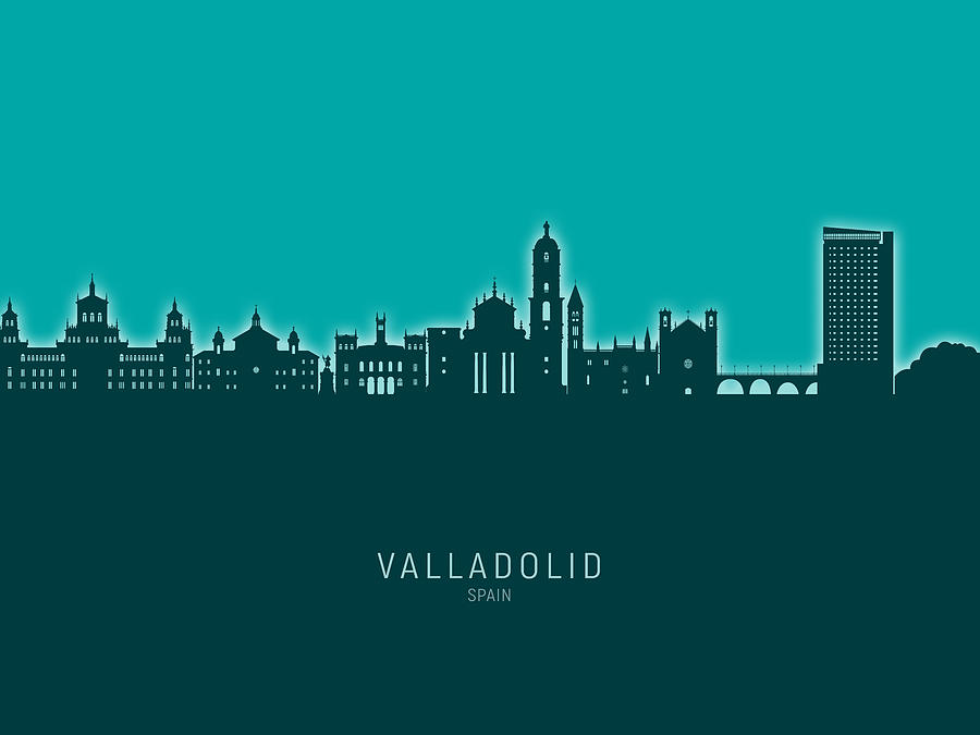 Valladolid Spain Skyline #35 Digital Art by Michael Tompsett