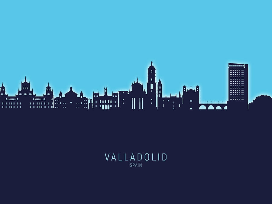 Valladolid Spain Skyline #36 Digital Art by Michael Tompsett