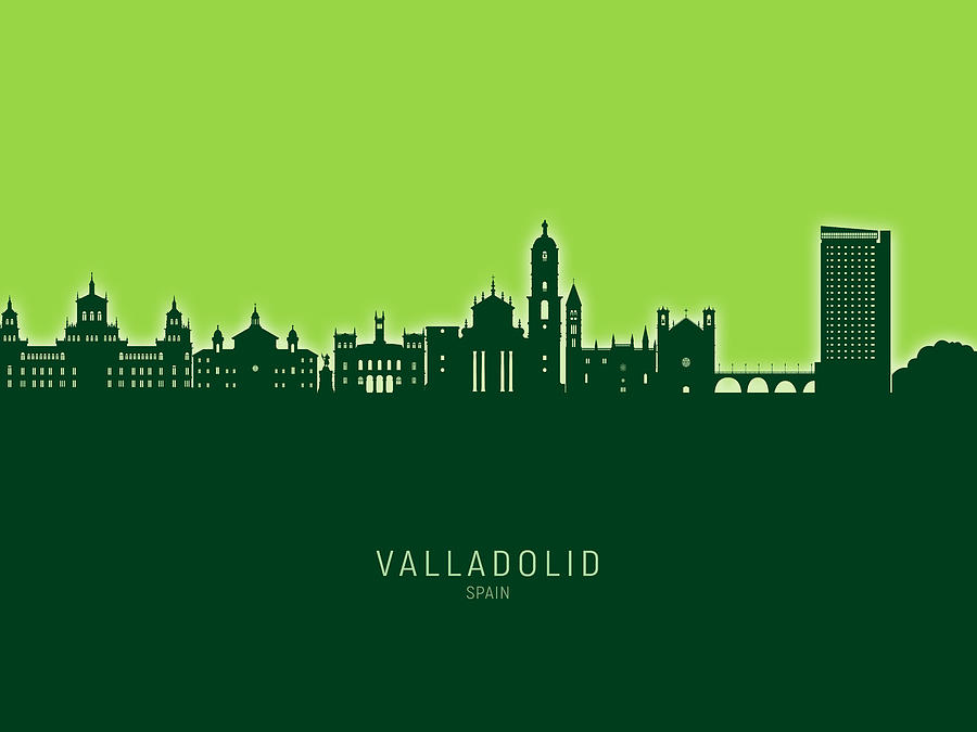 Valladolid Spain Skyline #37 Digital Art by Michael Tompsett