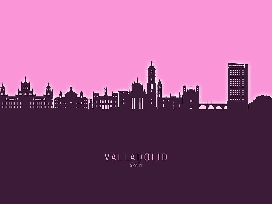 Valladolid Spain Skyline #38 Digital Art by Michael Tompsett