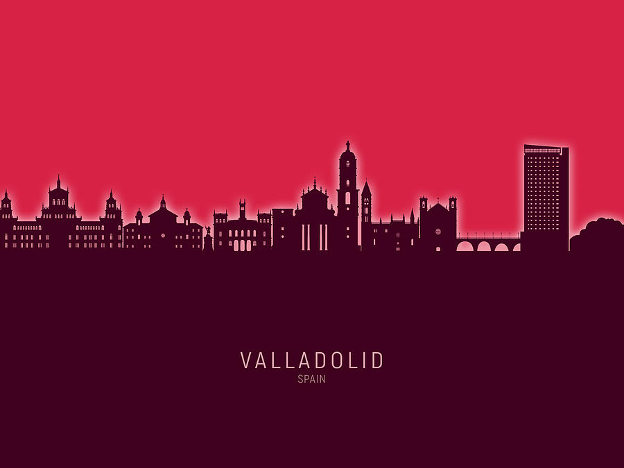 Valladolid Spain Skyline #39 Digital Art by Michael Tompsett
