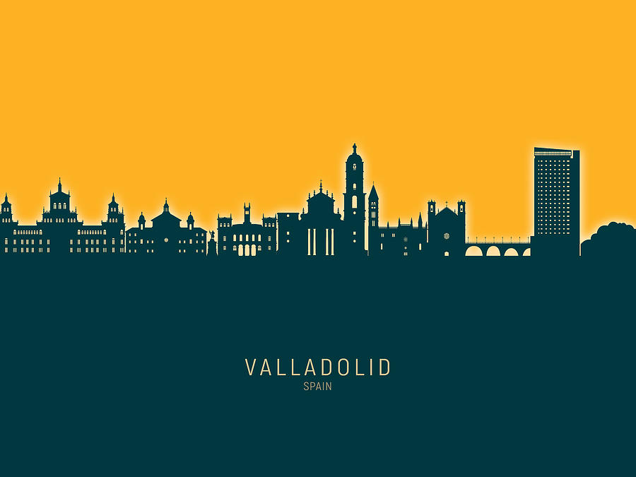 Valladolid Spain Skyline #40 Digital Art by Michael Tompsett