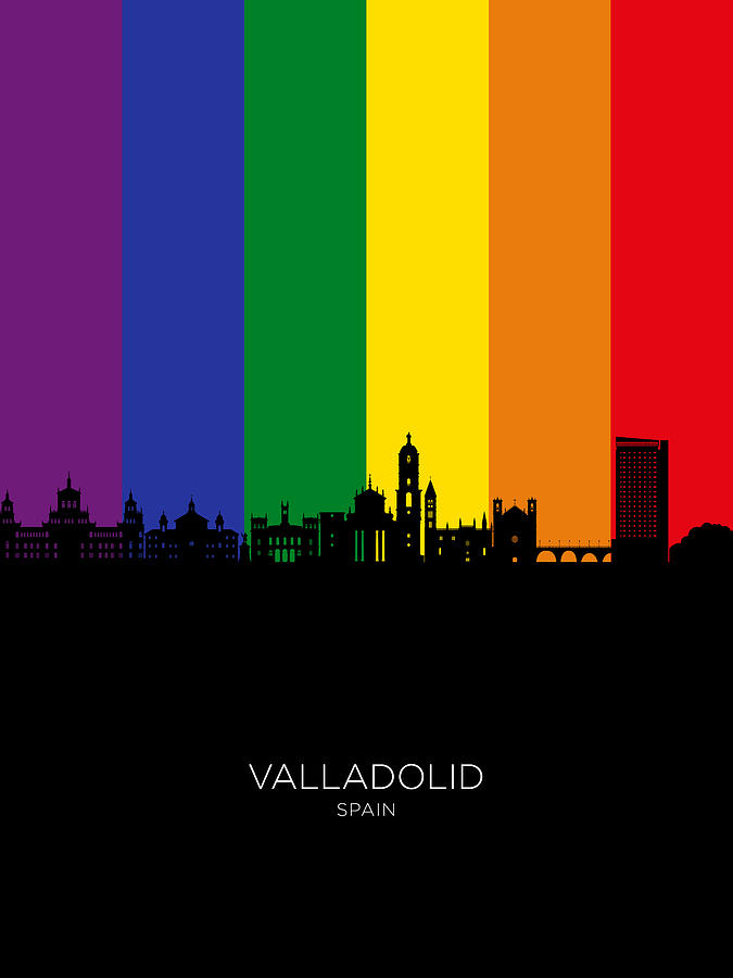 Valladolid Spain Skyline #41 Digital Art by Michael Tompsett