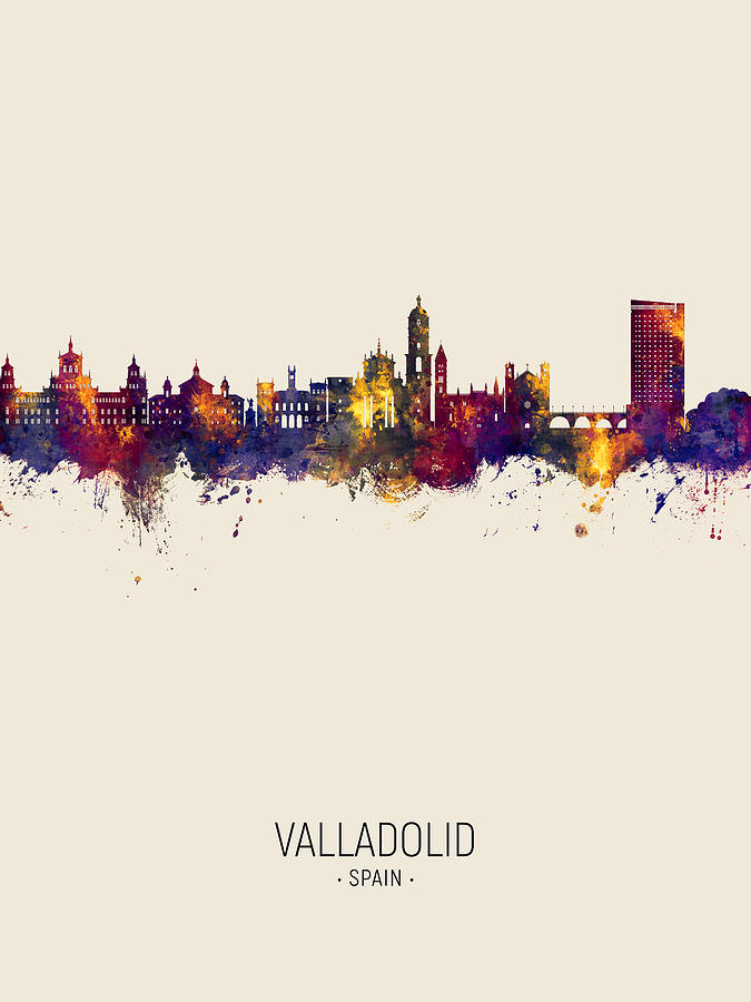 Valladolid Spain Skyline #43 Digital Art by Michael Tompsett