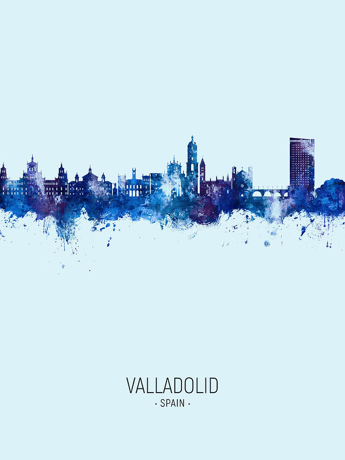 Valladolid Spain Skyline #44 Digital Art by Michael Tompsett