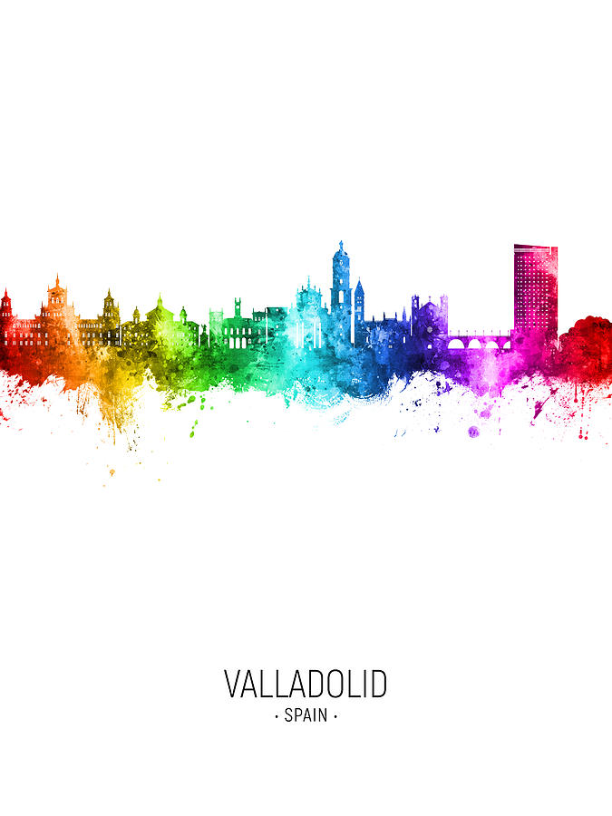 Valladolid Spain Skyline #45 Digital Art by Michael Tompsett