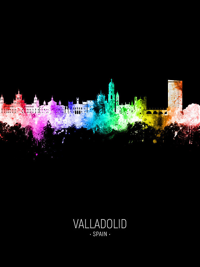 Valladolid Spain Skyline #48 Digital Art by Michael Tompsett