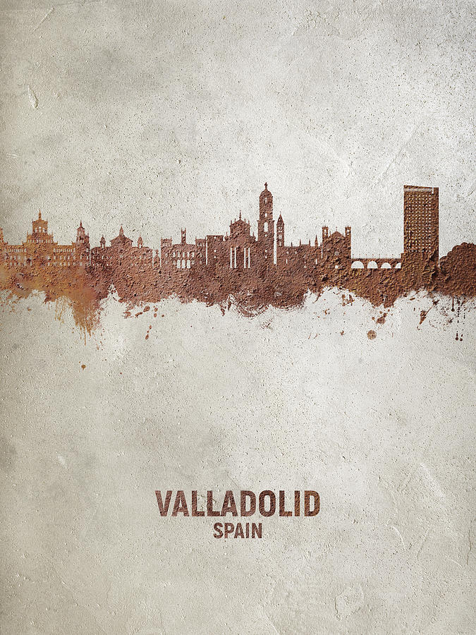 Valladolid Spain Skyline #58 Digital Art by Michael Tompsett