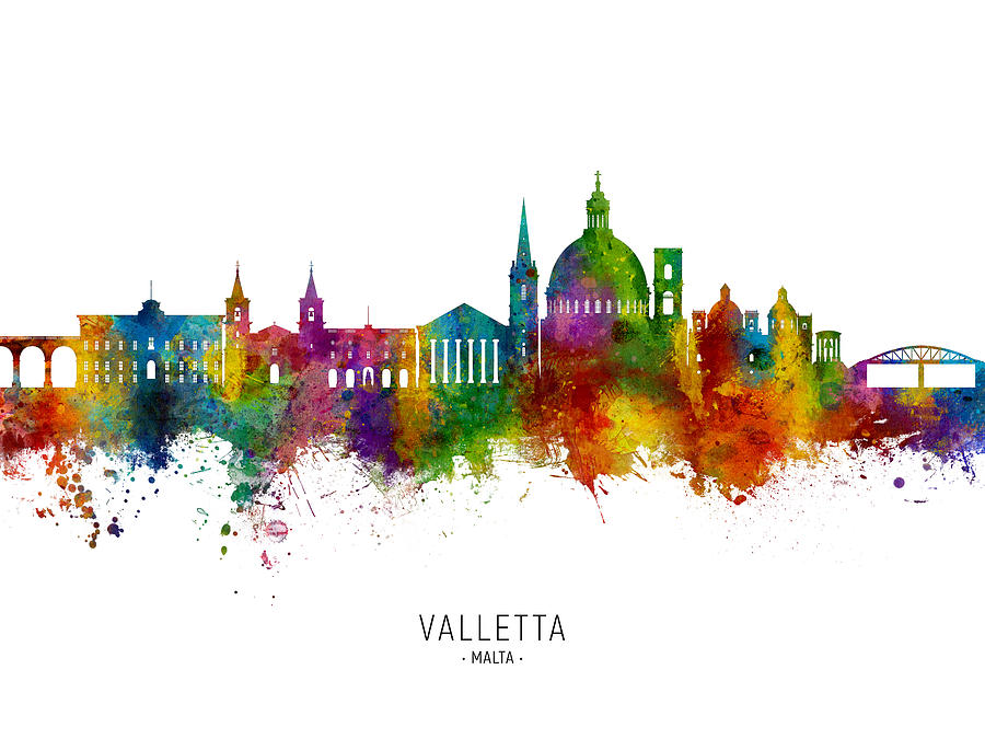 Valletta Malta Skyline #22 Digital Art by Michael Tompsett