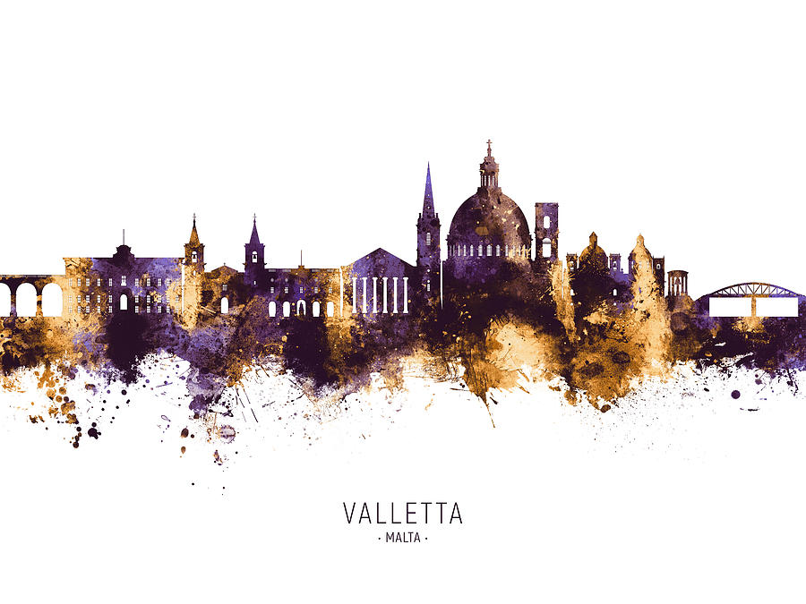 Valletta Malta Skyline #24 Digital Art by Michael Tompsett