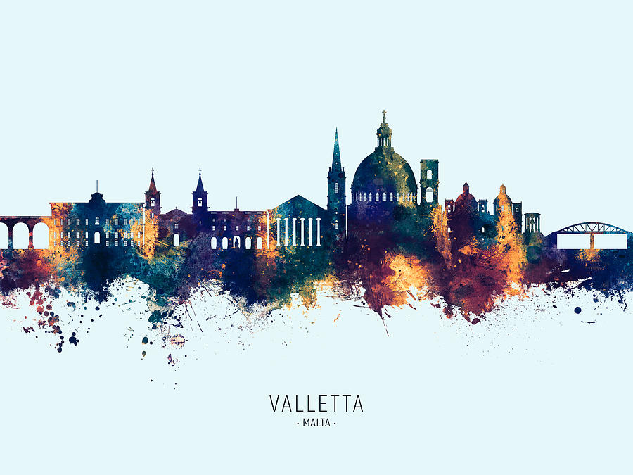 Valletta Malta Skyline #25 Digital Art by Michael Tompsett