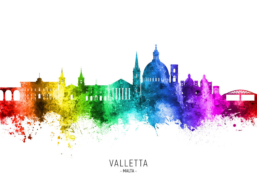 Valletta Malta Skyline #26 Digital Art by Michael Tompsett