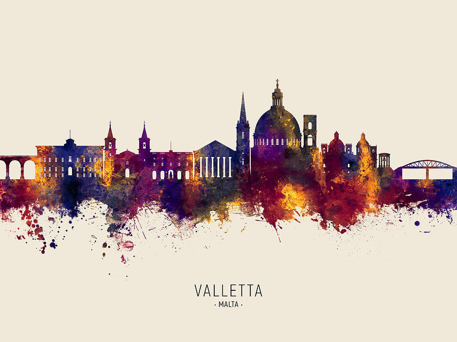 Valletta Malta Skyline #27 Digital Art by Michael Tompsett