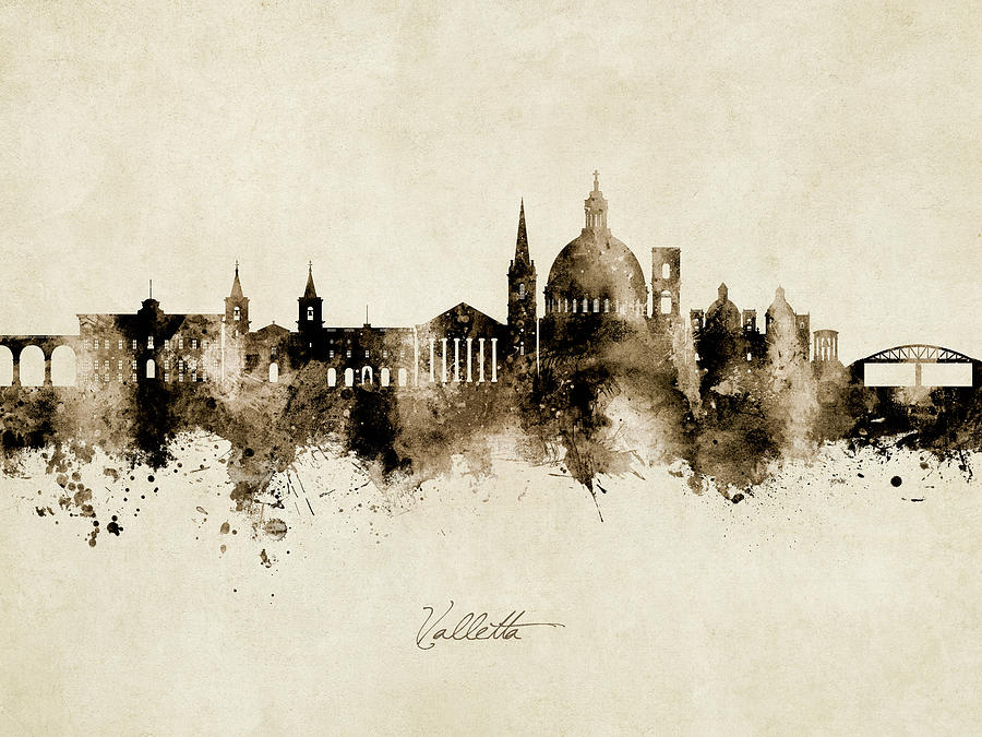 Valletta Malta Skyline #28 Digital Art by Michael Tompsett