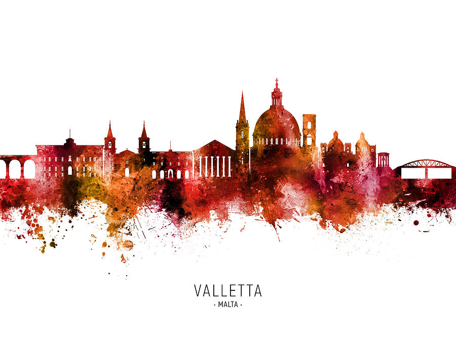 Valletta Malta Skyline #32 Digital Art by Michael Tompsett