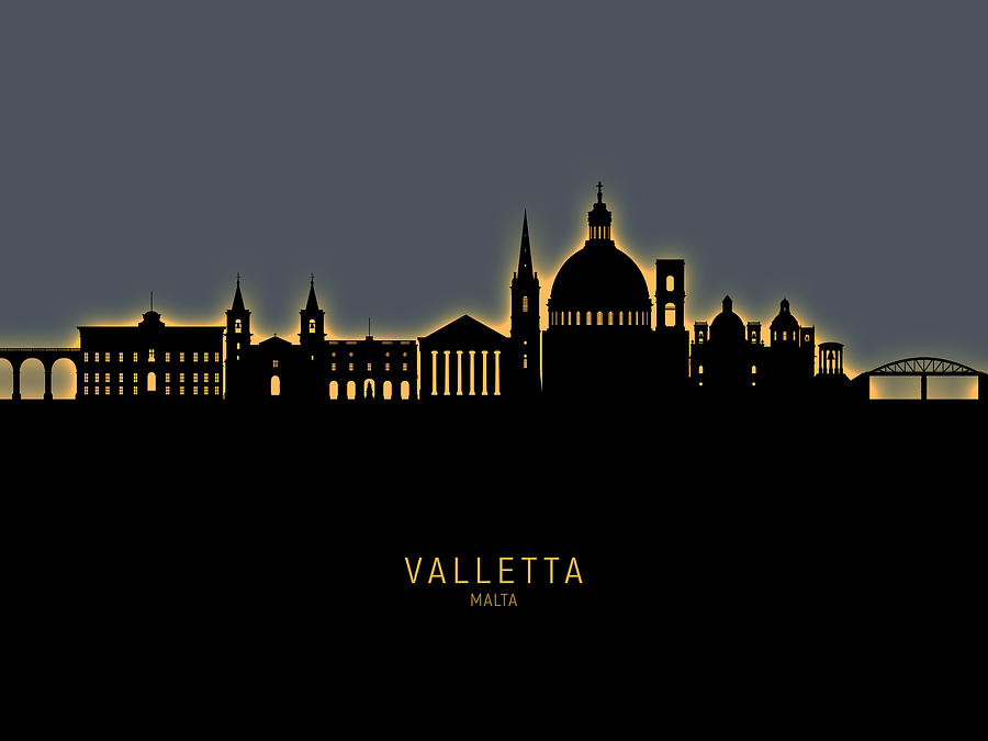 Valletta Malta Skyline #35 Digital Art by Michael Tompsett