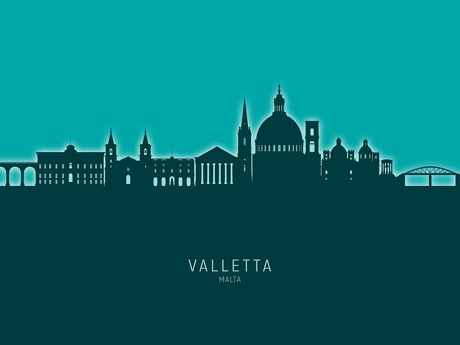 Valletta Malta Skyline #37 Digital Art by Michael Tompsett
