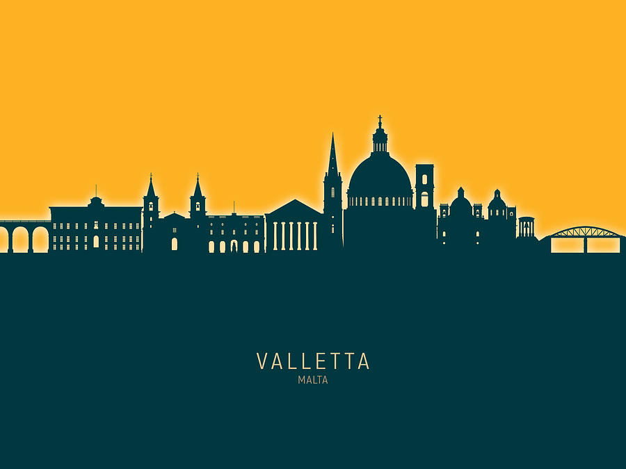 Valletta Malta Skyline #42 Digital Art by Michael Tompsett