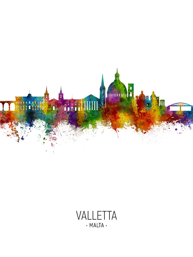 Valletta Malta Skyline #44 Digital Art by Michael Tompsett