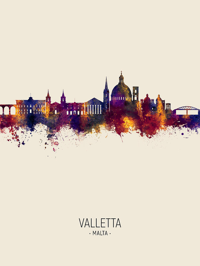 Valletta Malta Skyline #45 Digital Art by Michael Tompsett