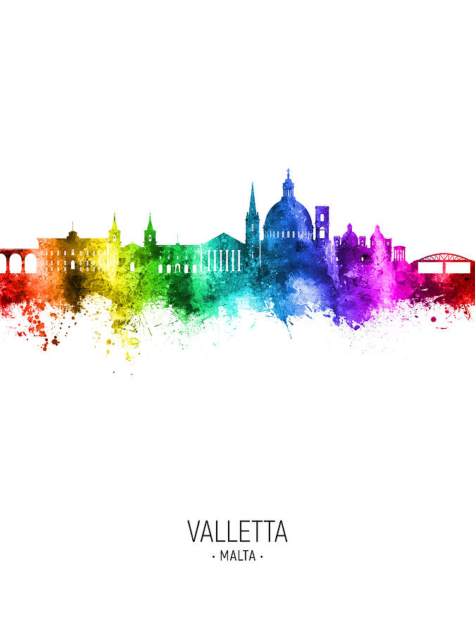 Valletta Malta Skyline #47 Digital Art by Michael Tompsett