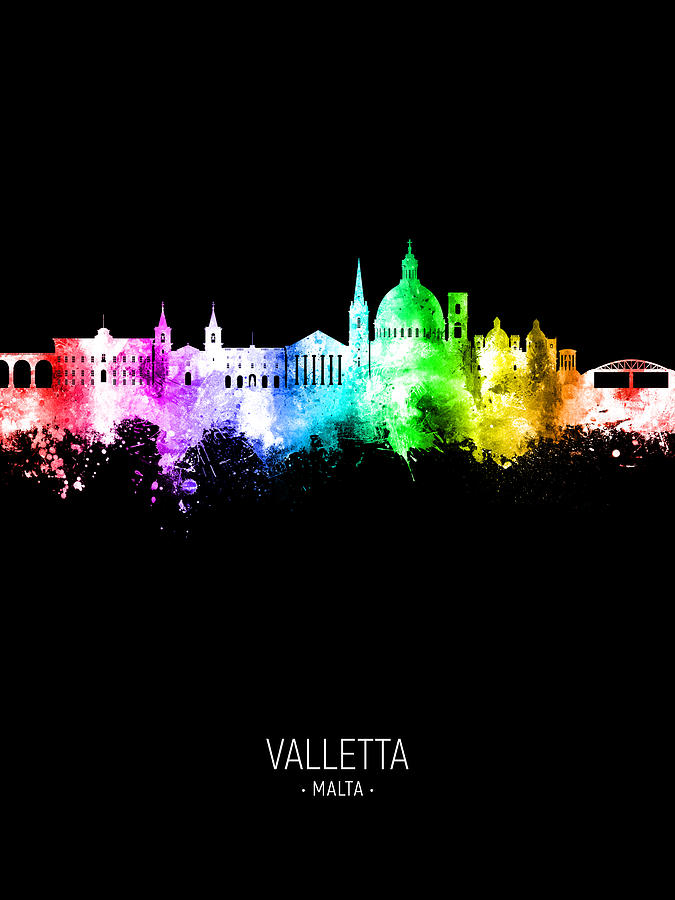 Valletta Malta Skyline #50 Digital Art by Michael Tompsett