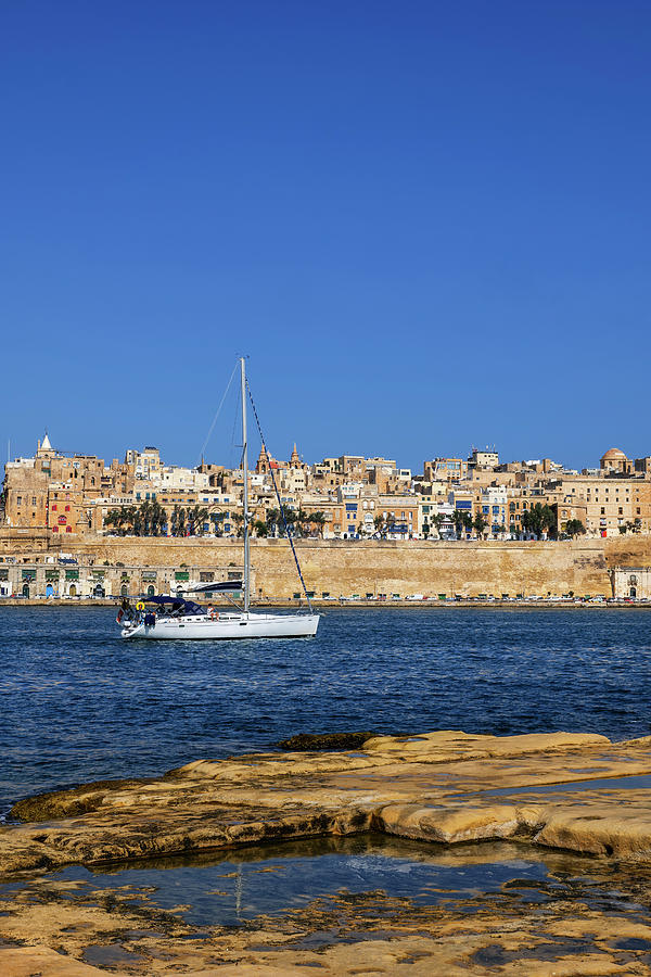 Valletta Skyline Across Grand Harbour In Malta Photograph by Artur Bogacki