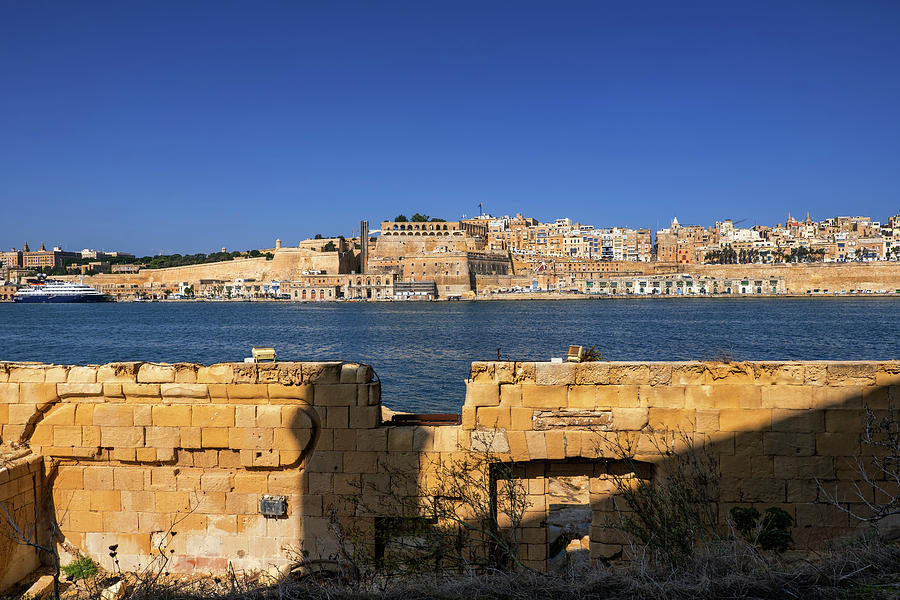 Valletta Skyline From Birgu Photograph by Artur Bogacki
