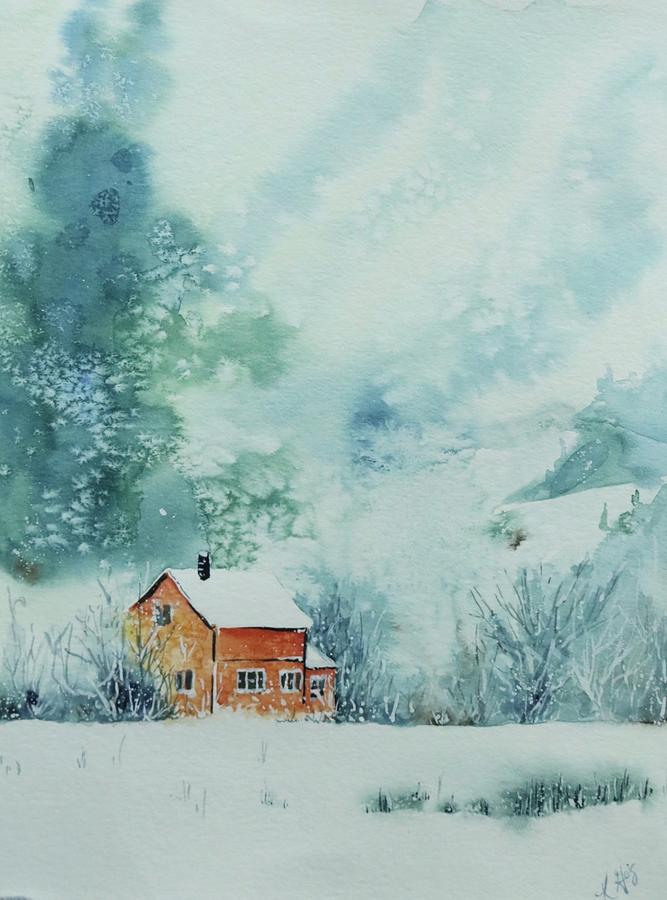 Valley Home Painting by Katie Geis