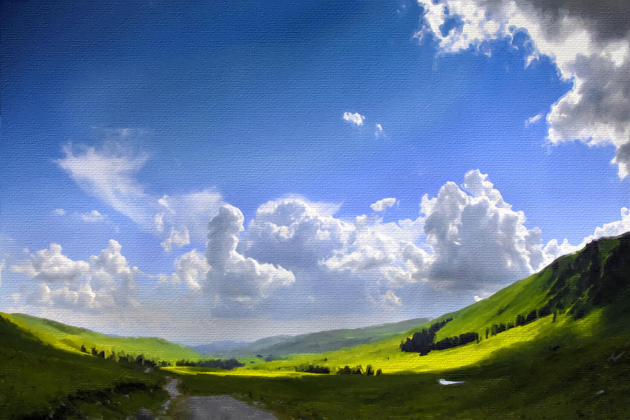 Valley Landscape Painting by Tony Rubino