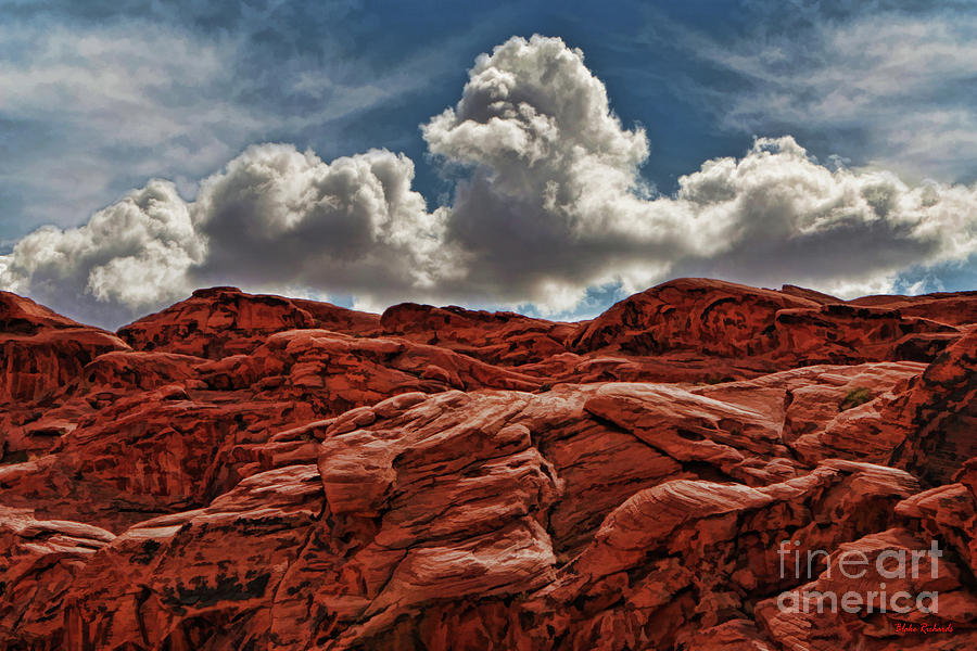 Valley Of Fire Fluffy Clouds Photograph by Blake Richards