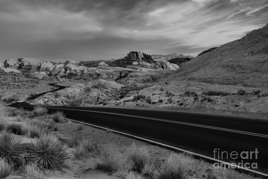 Valley Of Fire Morning Pastels Black And White Photograph by Adam Jewell