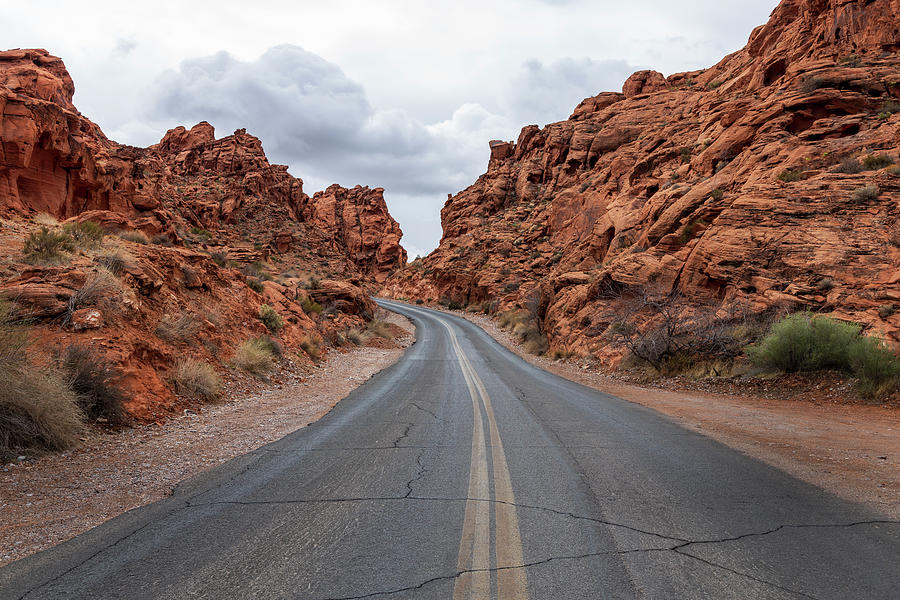 Valley of Fire on the Road Photograph by Alison Frank