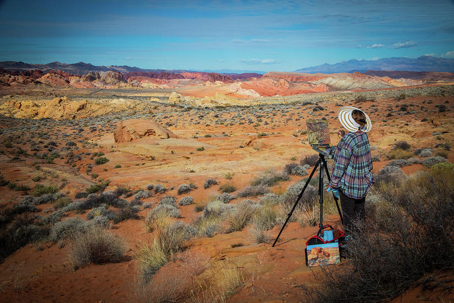 Valley of Fire painter Photograph by Jonathan Babon