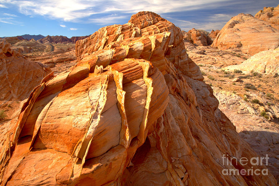 Valley Of Fire Sandstone Fin Landscape Photograph by Adam Jewell