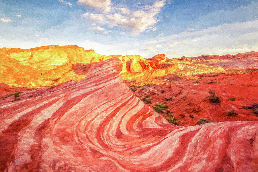 Valley Of Fire State Park Painterly Effect Photograph by Joseph S Giacalone