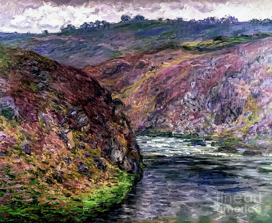 Valley of the Creuse, Grey Day by Claude Monet 1889 Painting by Claude Monet