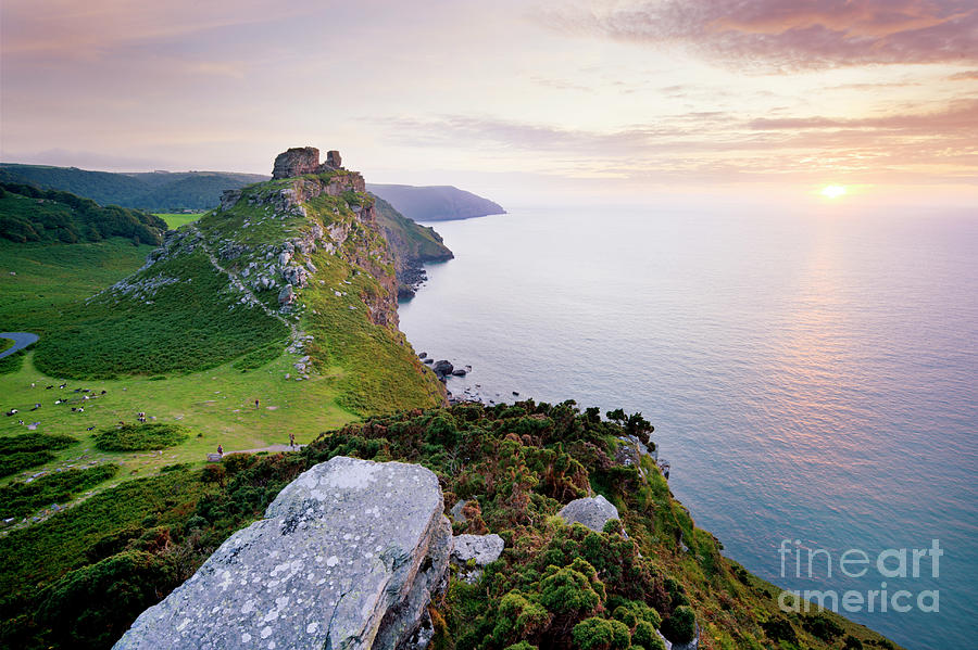 Summer Photograph - Valley of the Rocks, Exmoor, Devon by Justin Foulkes