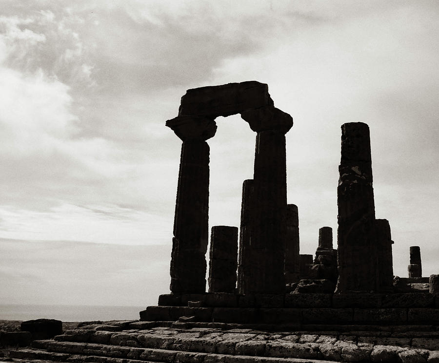 Valley of the Temples in Sepia Photograph by Lorraine Palumbo