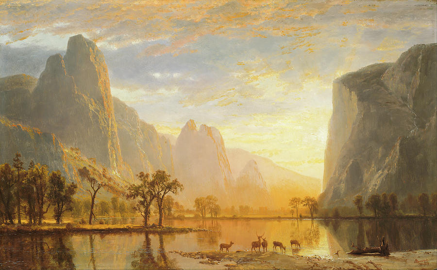 Landscape Painting - Valley of the Yosemite, 1864 by Eric Glaser