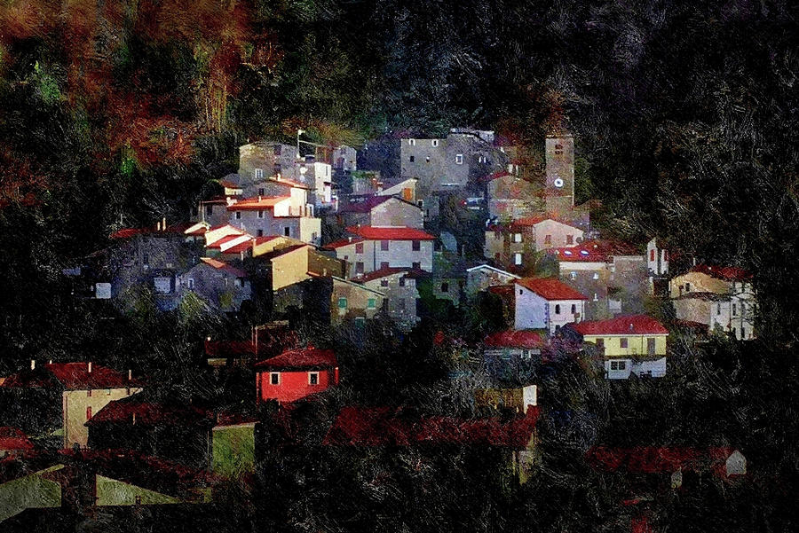 Valley of Villages Mixed Media by Pepper Pepper